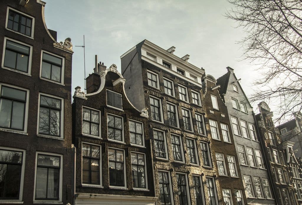 Historical buildings in Amsterdam.