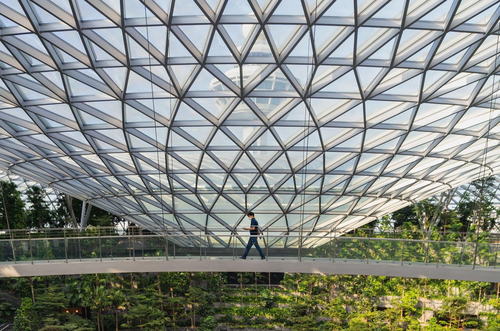 Architecture in Singapore airport.