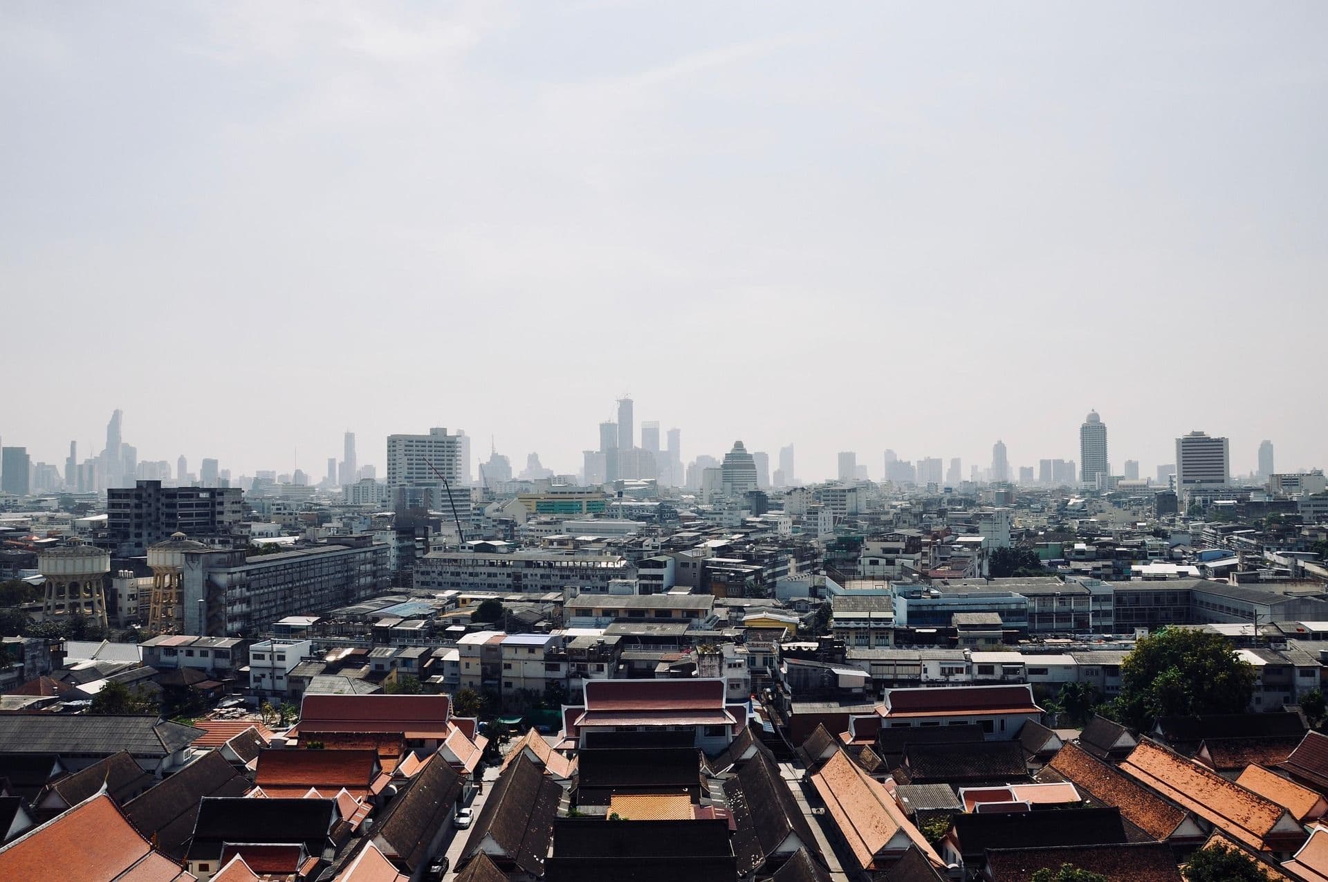 Skyline of Bangkok.