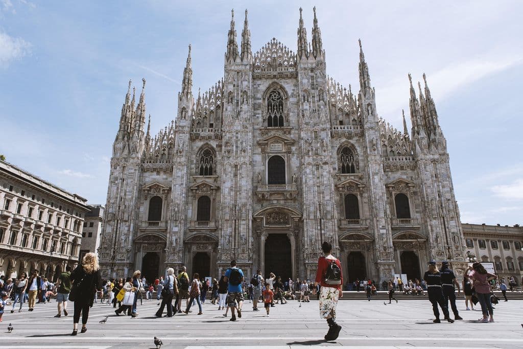 A cathedral in Milan.