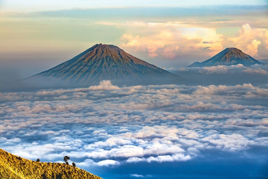 Volcanoes in Indonesia.
